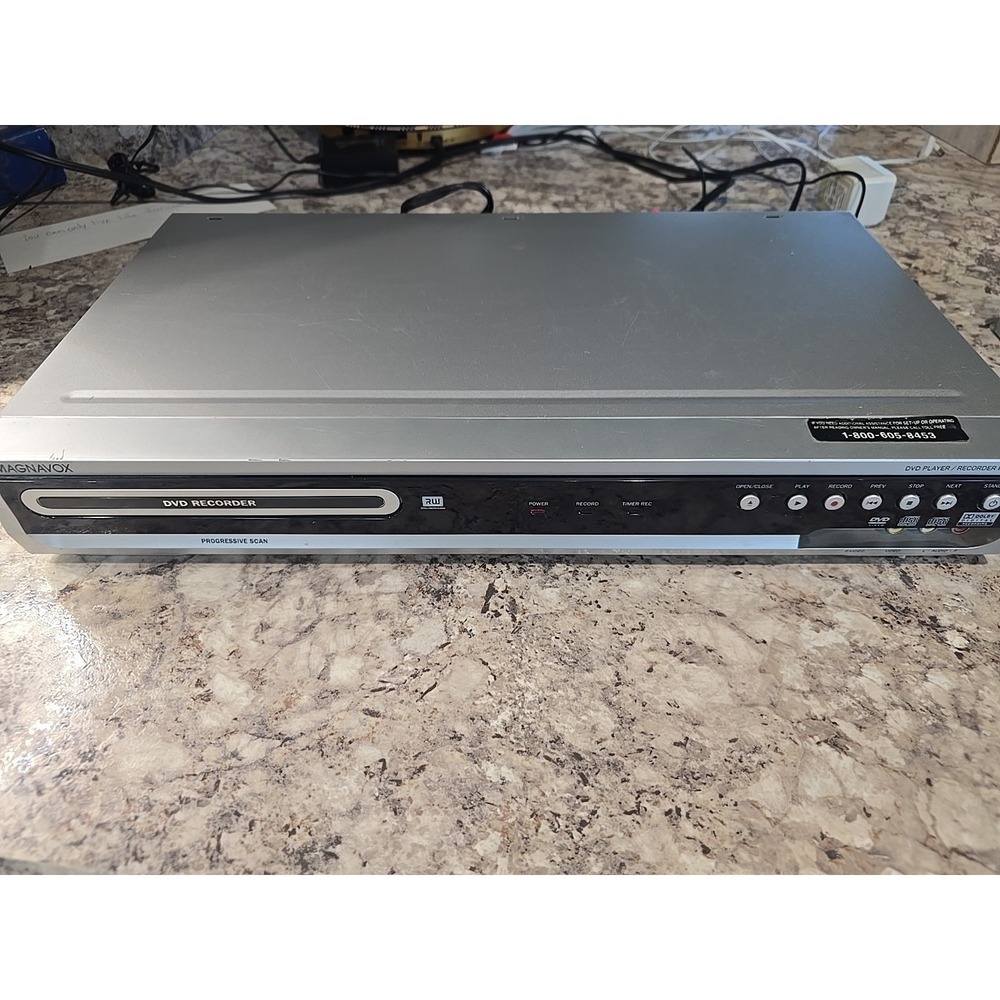 Magnavox DVD Recorder/Player Progressive Scan MWR10D6 NO REMOTE Tested Working